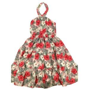Grace Karin Floral Halter Neck Floral Multicolor Smocked spring Dress 14Y NWT